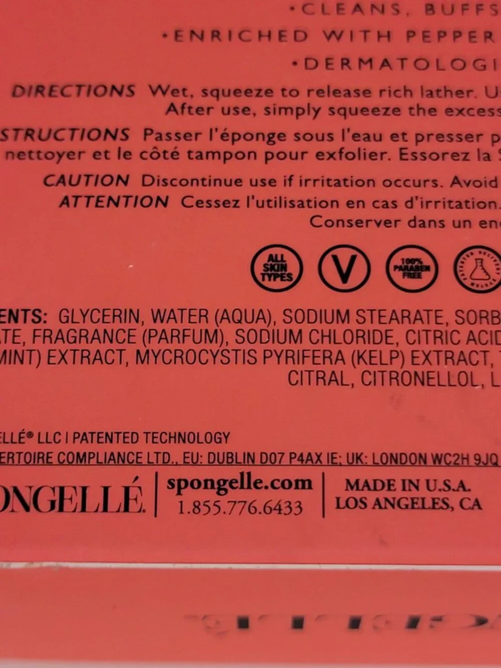 Spongelle Grapefruit Cassis All in One Body Treatment 3 Oz